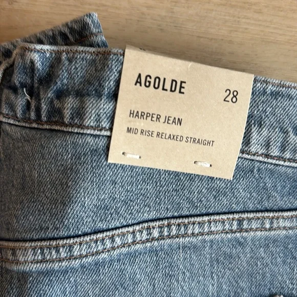 Agolde Harper Jean mid rise relaxed straight - Picture 3 of 5